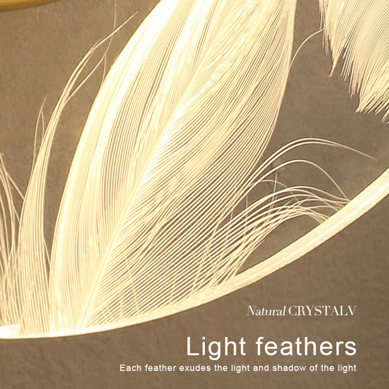 GLIMPSE | Modern Acrylic Feather Wall Lamp