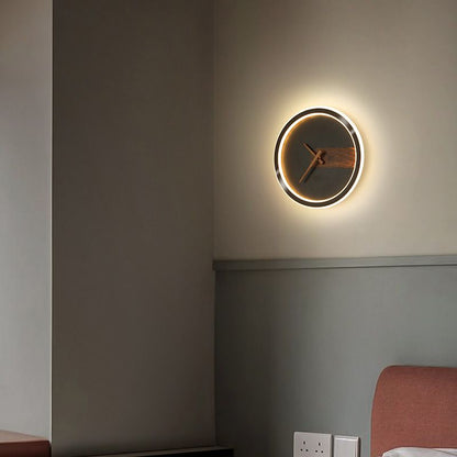 GLIMPSE | Modern clock LED Light Wall Lamp