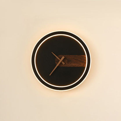 GLIMPSE | Modern clock LED Light Wall Lamp