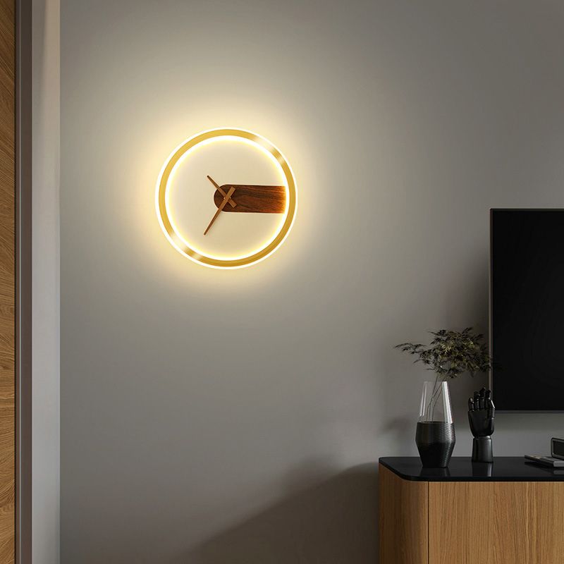 GLIMPSE | Modern clock LED Light Wall Lamp