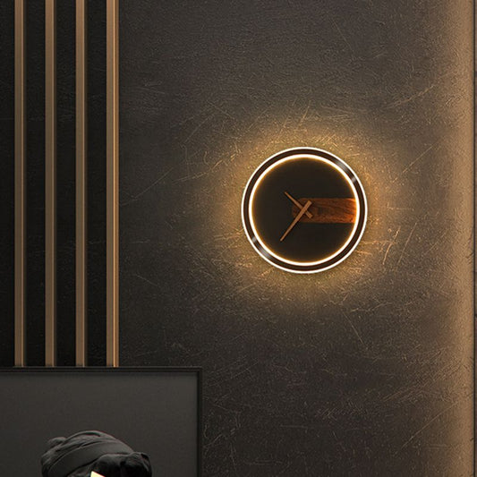 GLIMPSE | Modern clock LED Light Wall Lamp