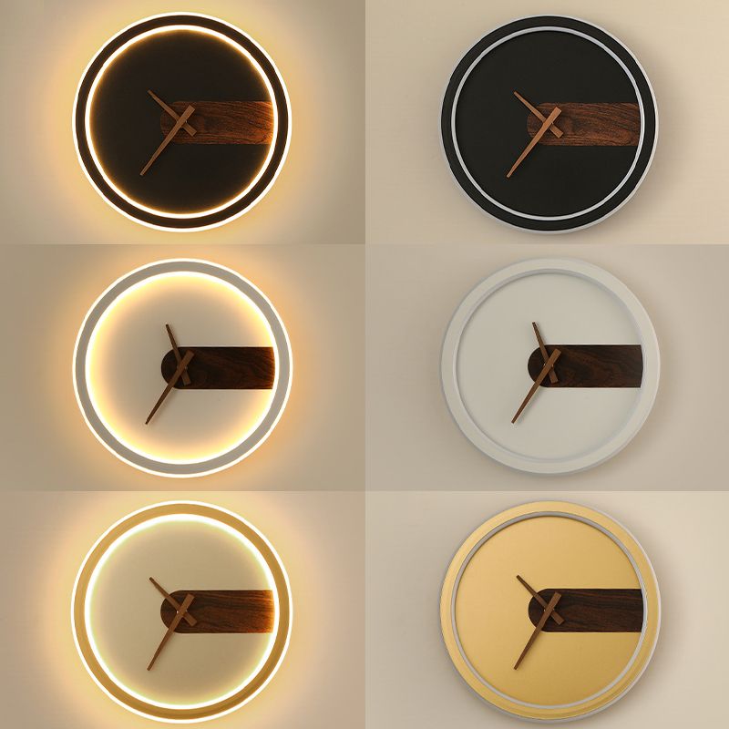 GLIMPSE | Modern clock LED Light Wall Lamp