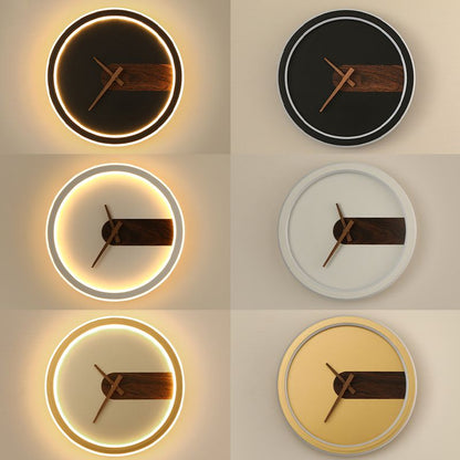 GLIMPSE | Modern clock LED Light Wall Lamp