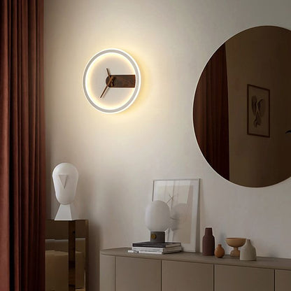 GLIMPSE | Modern clock LED Light Wall Lamp