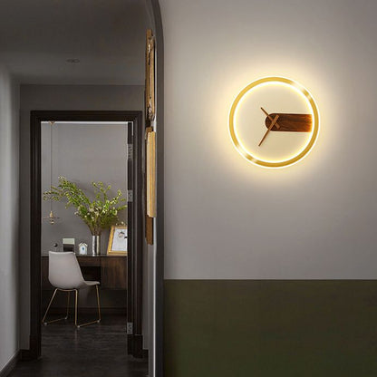 GLIMPSE | Modern clock LED Light Wall Lamp