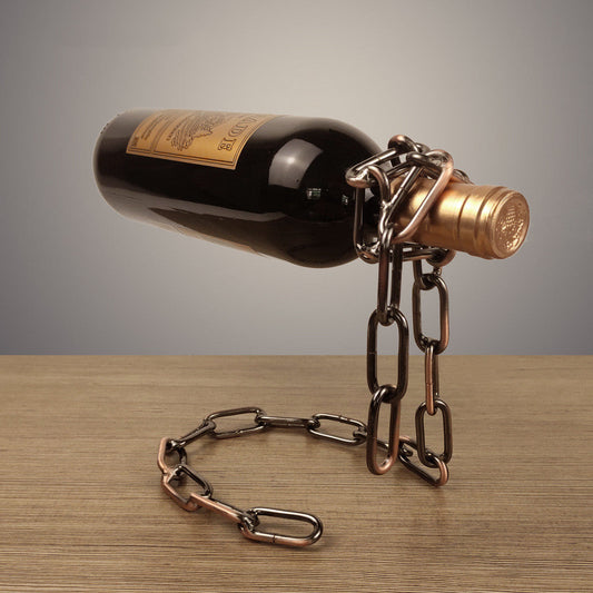 GLIMPSE | Creative floating wine holder with iron chain