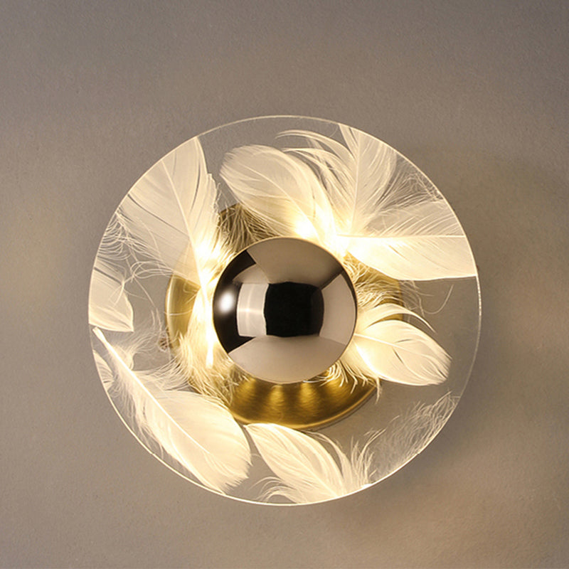 GLIMPSE | Modern Acrylic Feather Wall Lamp