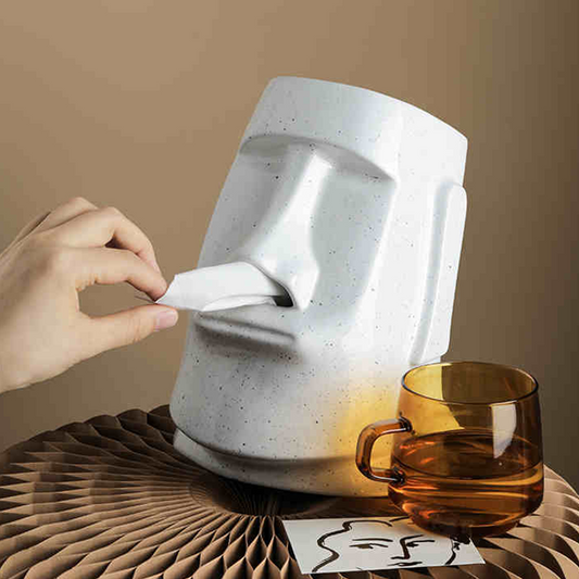 GLIMPSE | Creative and playful Moai tissue box