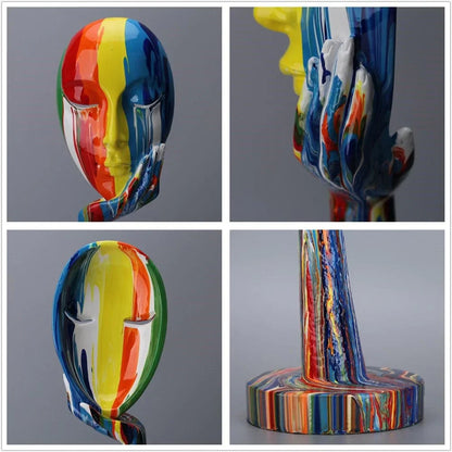 GLIMPSE | Modern Artistic Colorful Woman Mask Art Decoration