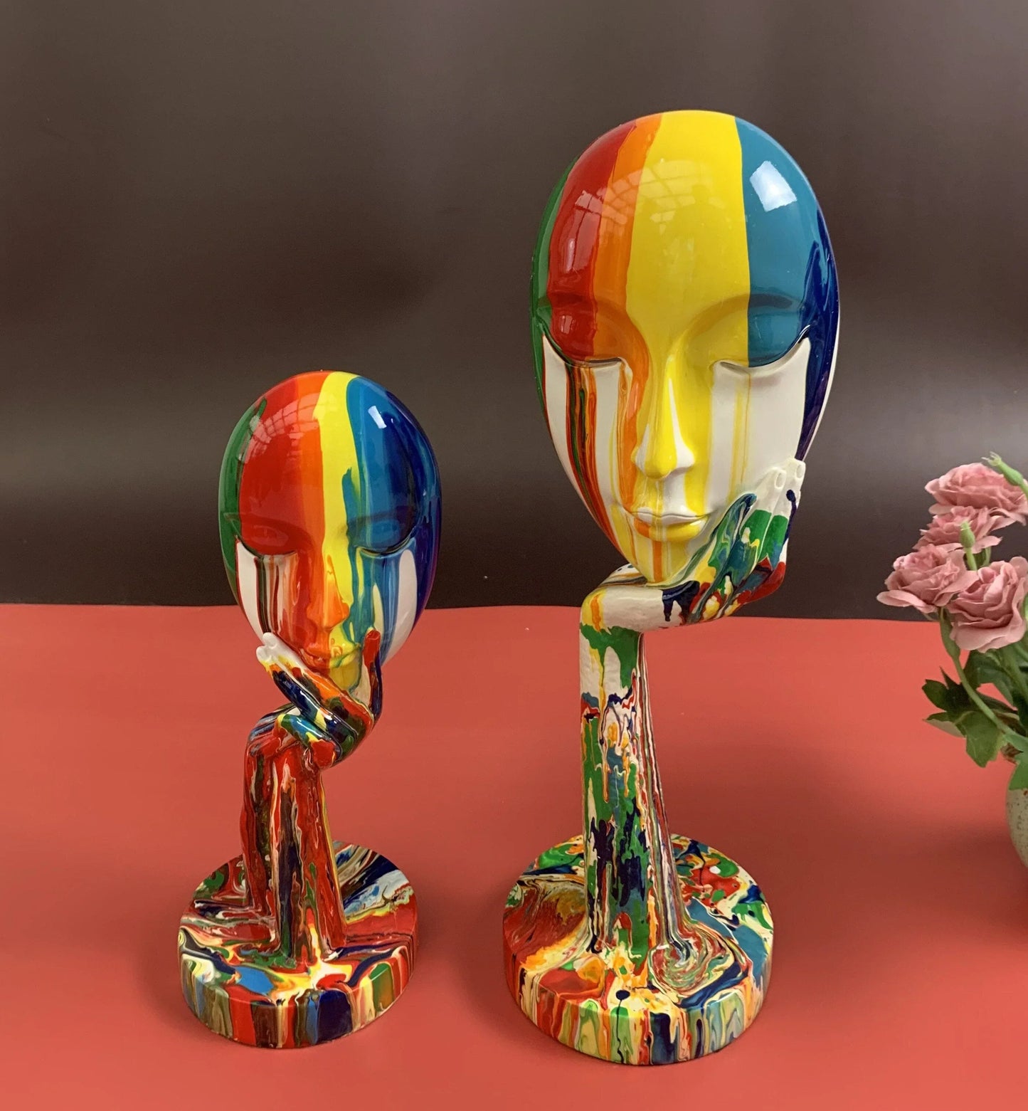 GLIMPSE | Modern Artistic Colorful Woman Mask Art Decoration