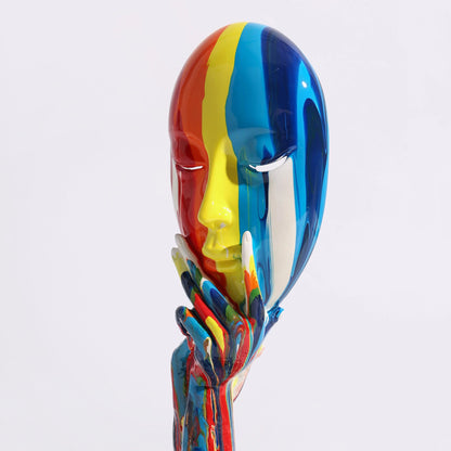 GLIMPSE | Modern Artistic Colorful Woman Mask Art Decoration