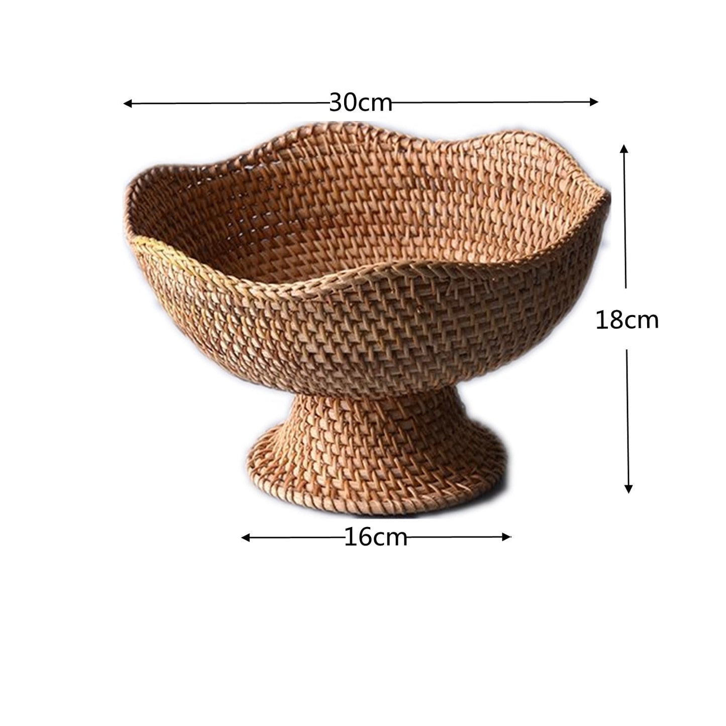 GLIMPSE | Rustic Rattan Fruit Baskets Decorative Storage Bowls