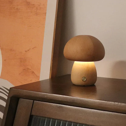 GLIMPSE | Mystical wooden mushroom lamp