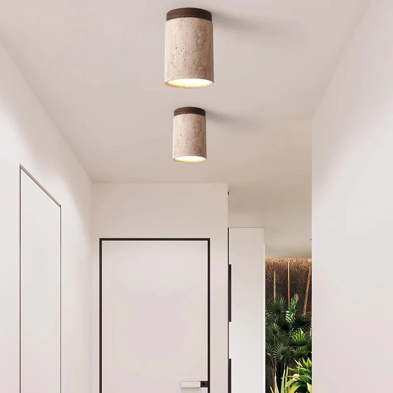 GLIMPSE | Refined Travertine Ceiling Lamp