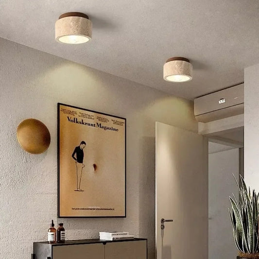 GLIMPSE | Refined Travertine Ceiling Lamp