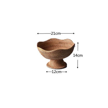 GLIMPSE | Rustic Rattan Fruit Baskets Decorative Storage Bowls