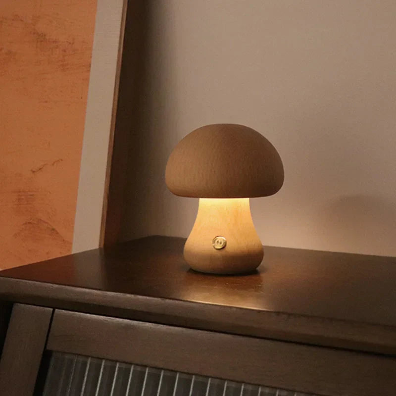 GLIMPSE | Mystical wooden mushroom lamp