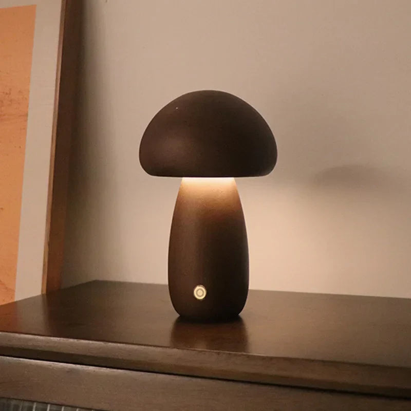 GLIMPSE | Mystical wooden mushroom lamp