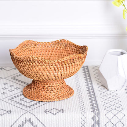 GLIMPSE | Rustic Rattan Fruit Baskets Decorative Storage Bowls