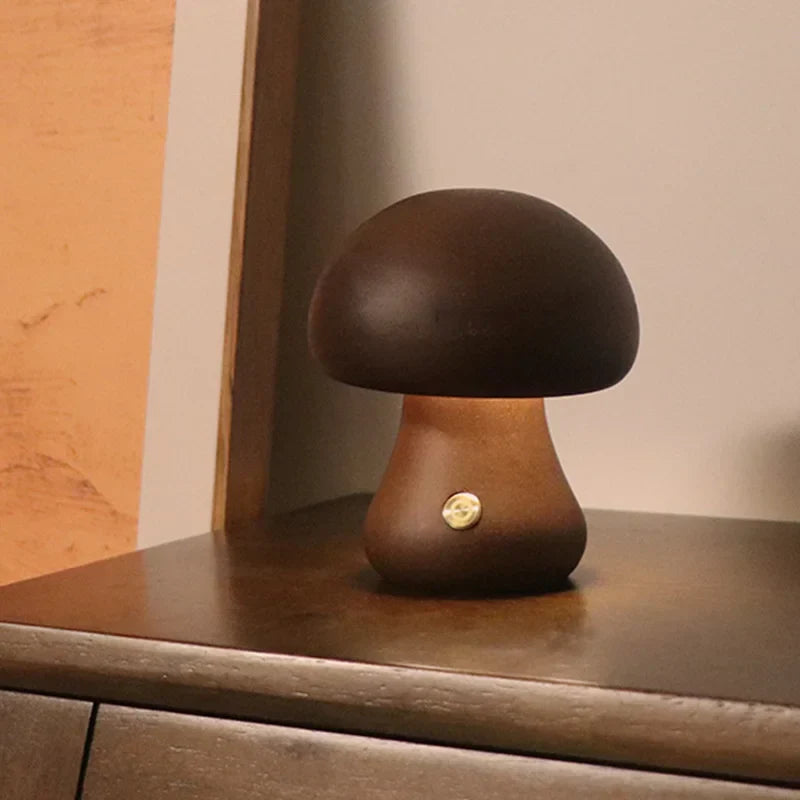 GLIMPSE | Mystical wooden mushroom lamp