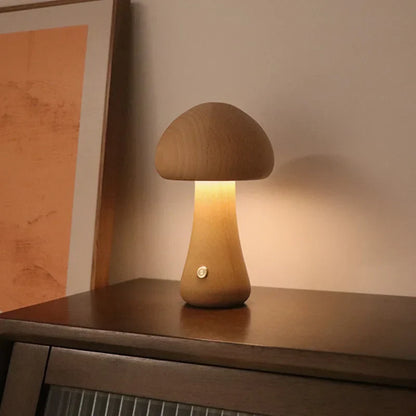 GLIMPSE | Mystical wooden mushroom lamp