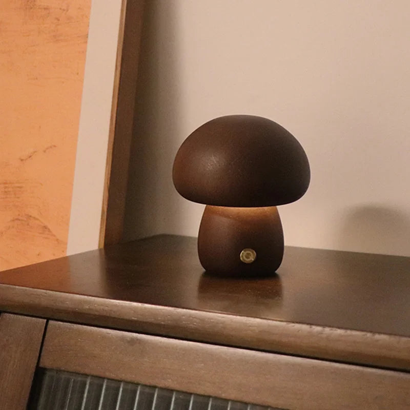 GLIMPSE | Mystical wooden mushroom lamp