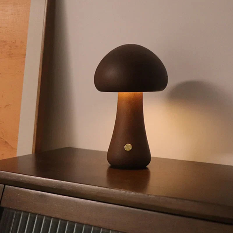 GLIMPSE | Mystical wooden mushroom lamp