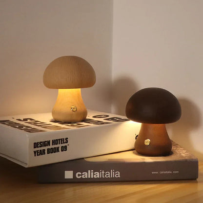 GLIMPSE | Mystical wooden mushroom lamp