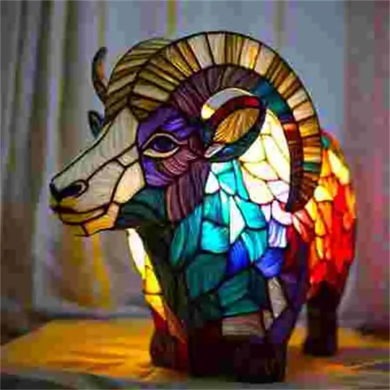 GLIMPSE | Retro multicolored resin 3D animal lamp