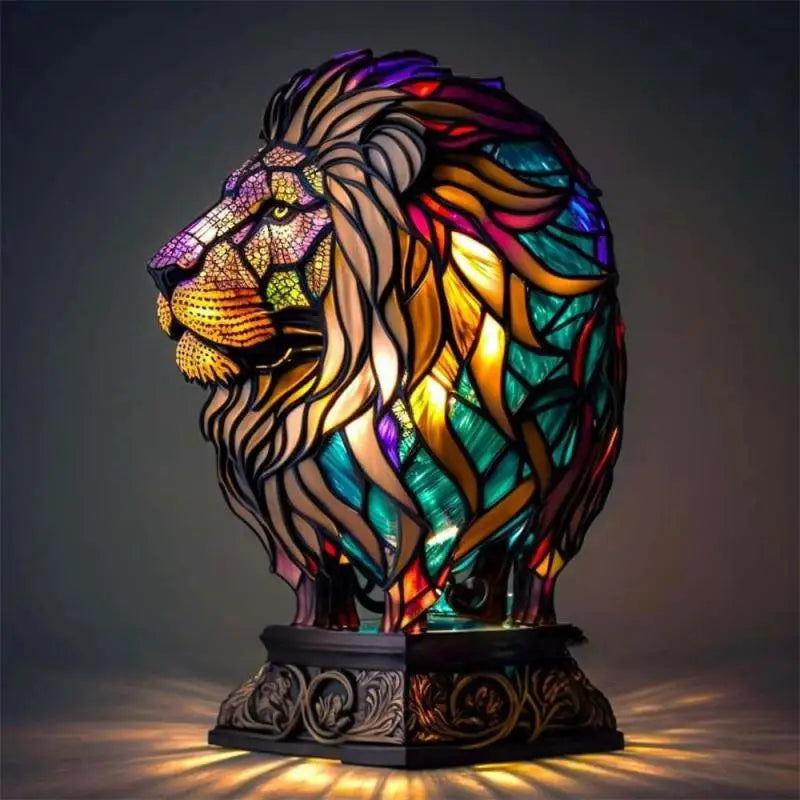 GLIMPSE | Retro multicolored resin 3D animal lamp