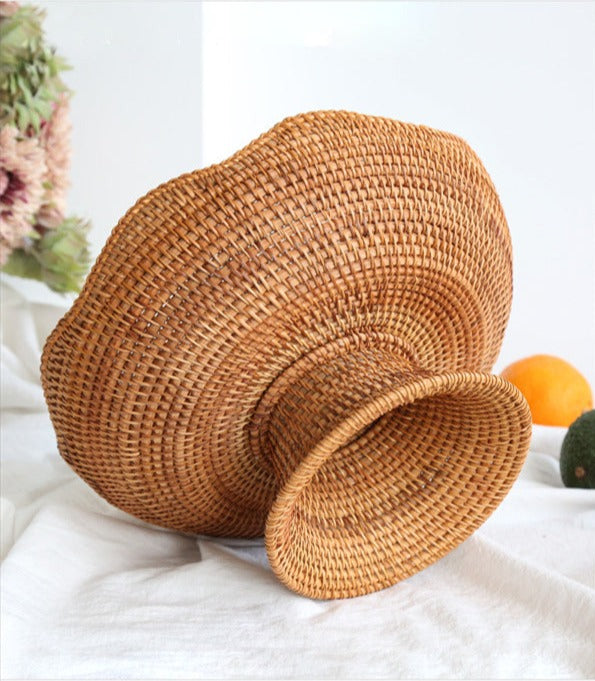 GLIMPSE | Rustic Rattan Fruit Baskets Decorative Storage Bowls