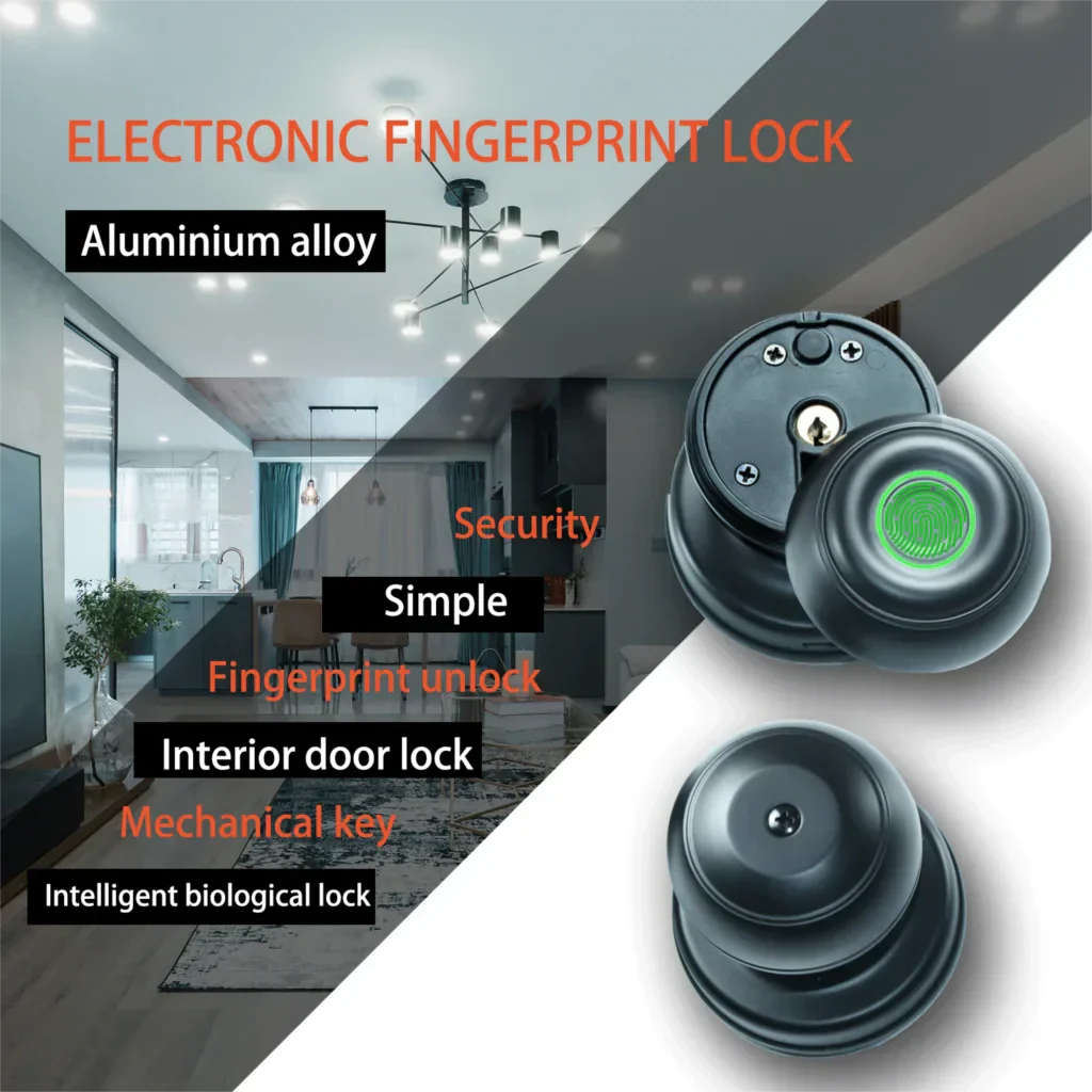 GLIMPSE | Fingerprint Smart Door Knob - Touch Secure Biometric Door Lock