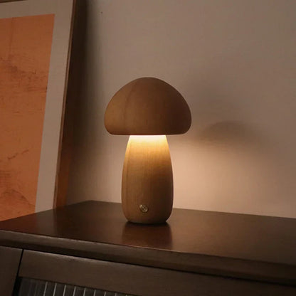 GLIMPSE | Mystical wooden mushroom lamp