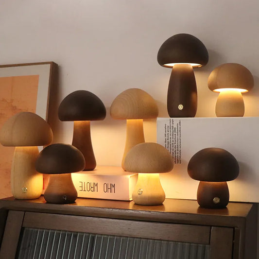 GLIMPSE | Mystical wooden mushroom lamp