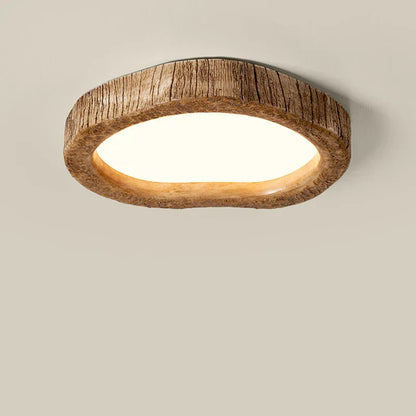 GLIMPSE | Enchanting Rustic Log LED Ceiling Lamp