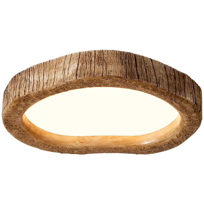 GLIMPSE | Enchanting Rustic Log LED Ceiling Lamp