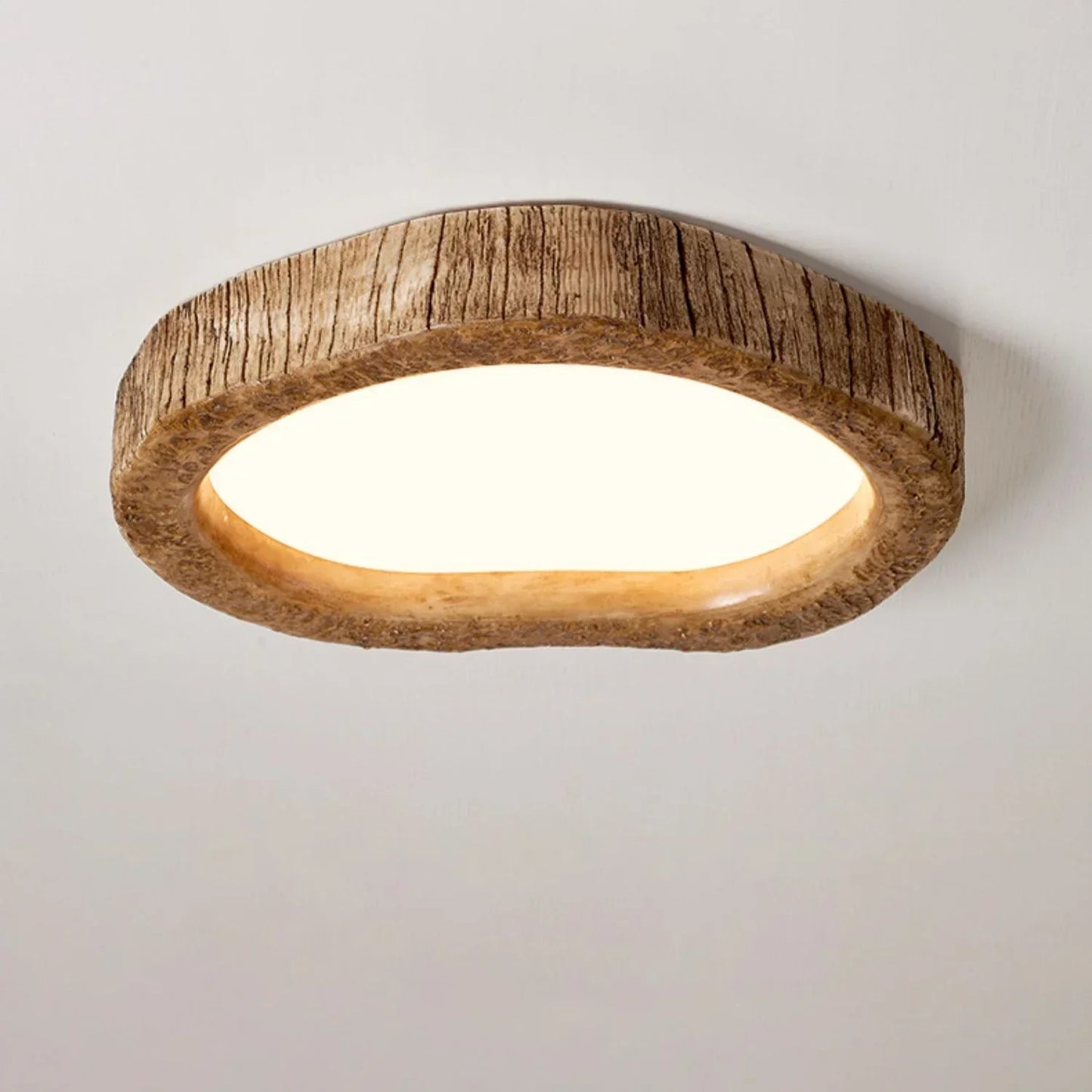 GLIMPSE | Enchanting Rustic Log LED Ceiling Lamp