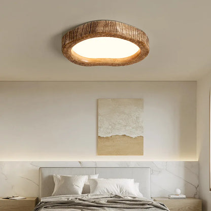 GLIMPSE | Enchanting Rustic Log LED Ceiling Lamp