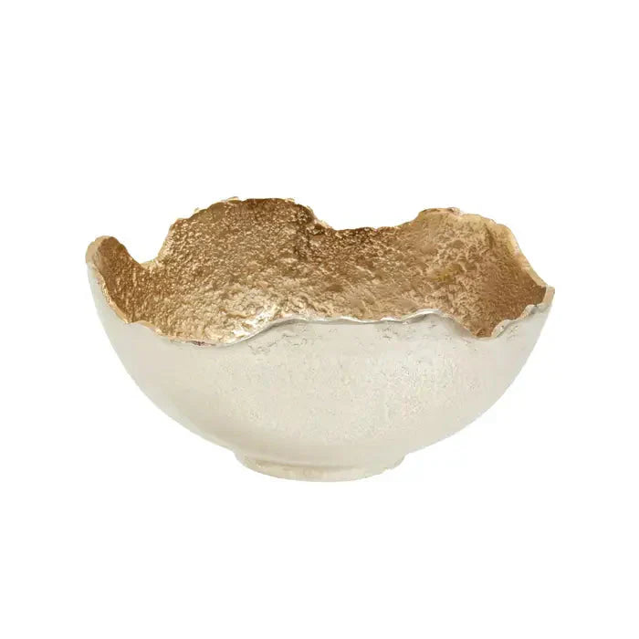 GLIMPSE | Creative Bicolor Silver & Gold Abstract Decorative Bowl