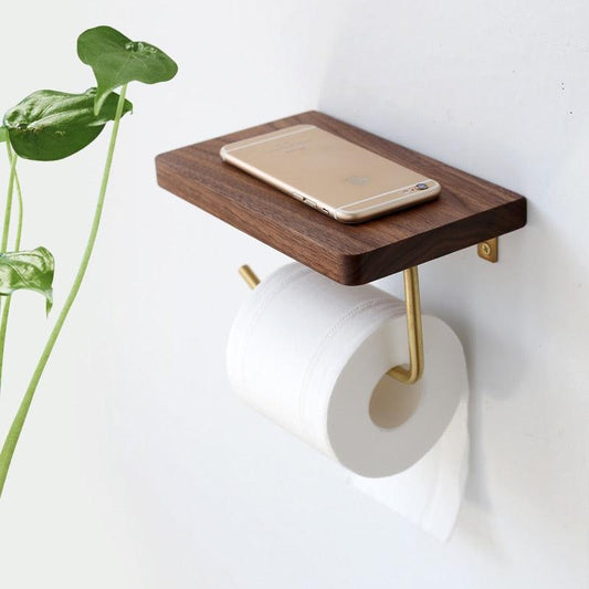 GLIMPSE | Multifunctional wooden toilet roll holder