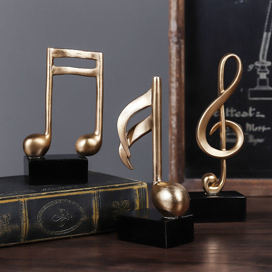 GLIMPSE | Elegant Golden Musical Notes Decoration Figure