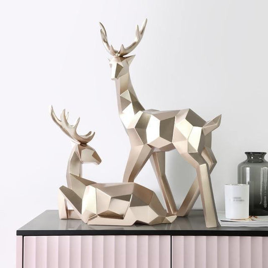 GLIMPSE | Luxury Reindeer Sculpture Duo