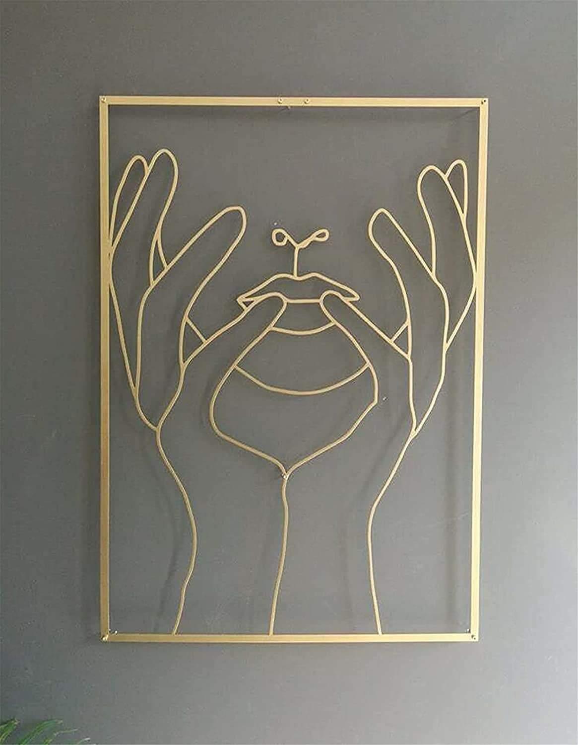 GLIMPSE | Creative elegant abstract single line metal wall art