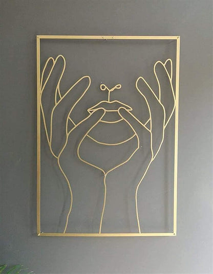 GLIMPSE | Creative elegant abstract single line metal wall art