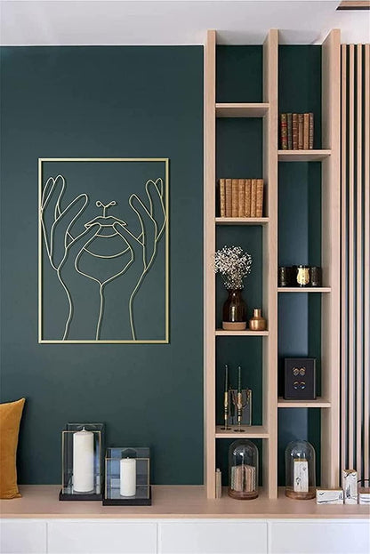 GLIMPSE | Creative elegant abstract single line metal wall art