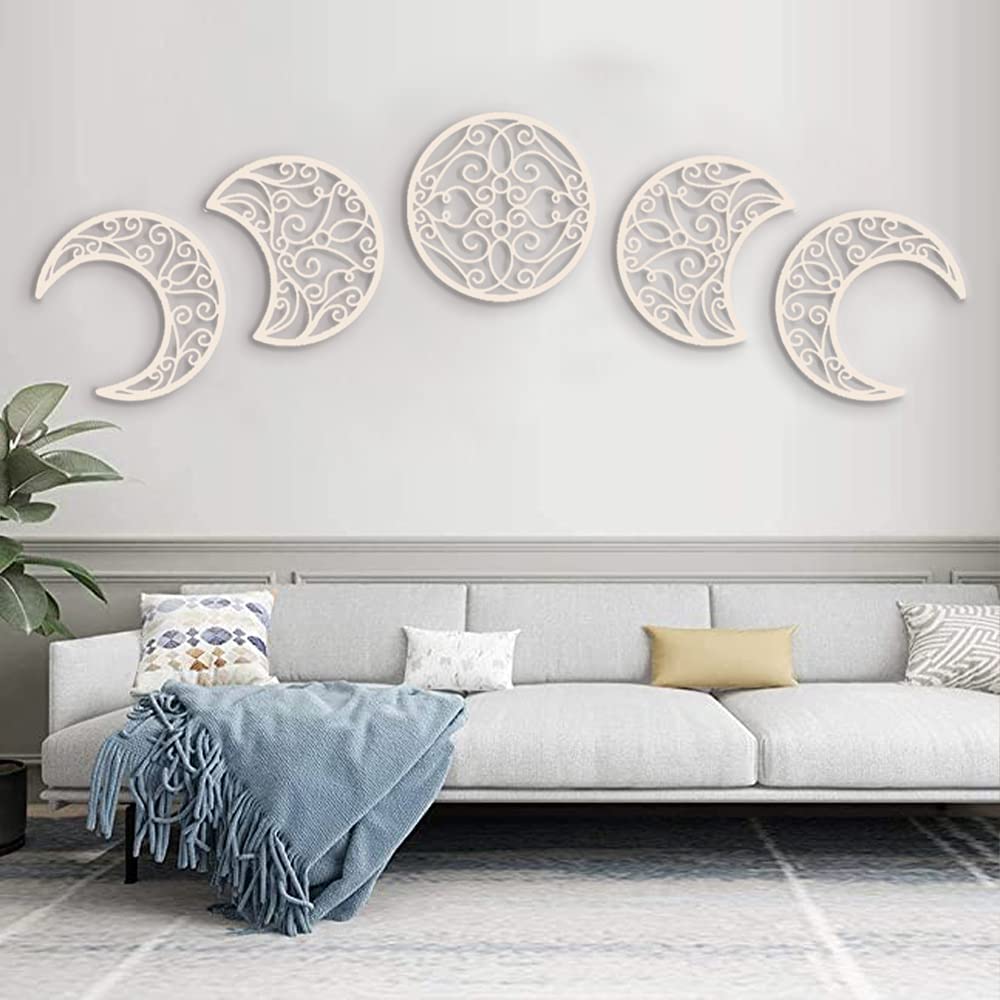 GLIMPSE | Rustic Wooden Moonphase Wall Decor