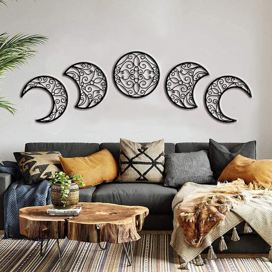 GLIMPSE | Rustic Wooden Moonphase Wall Decor