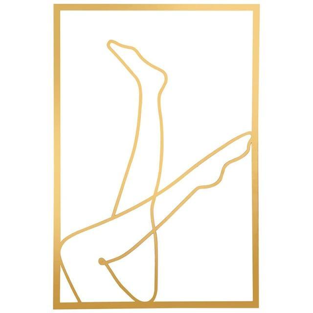 GLIMPSE | Creative elegant abstract single line metal wall art